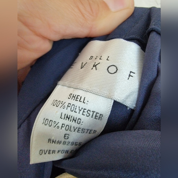 Bill Levkoff Blue One Shoulder Dress Size 6 - Picture 12 of 13